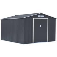 METALL-GARTENHAUS vegas Grau - Grau, Metall (340/210/382cm) - Habitat Garten