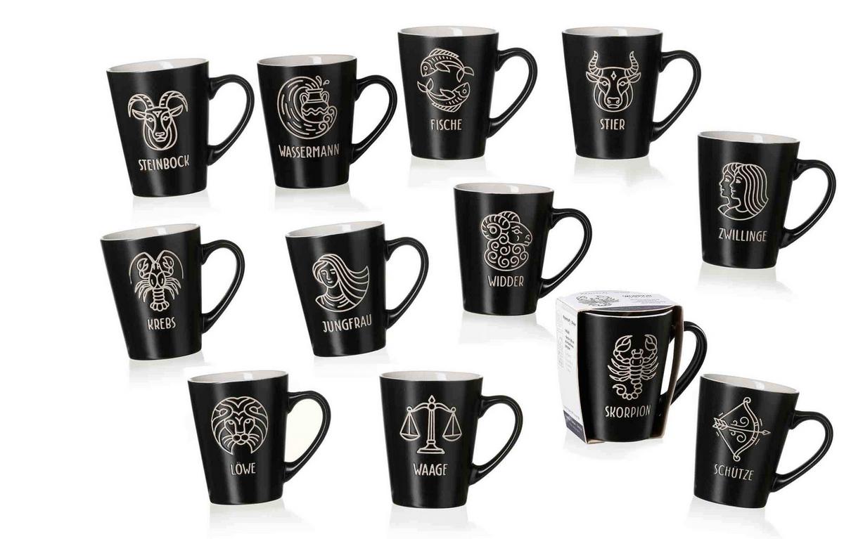 HENKELBECHER STEINBOCK Cosmic schwarz 350 ml - Schwarz, Keramik (0.35L) - Ritzenhoff Breker