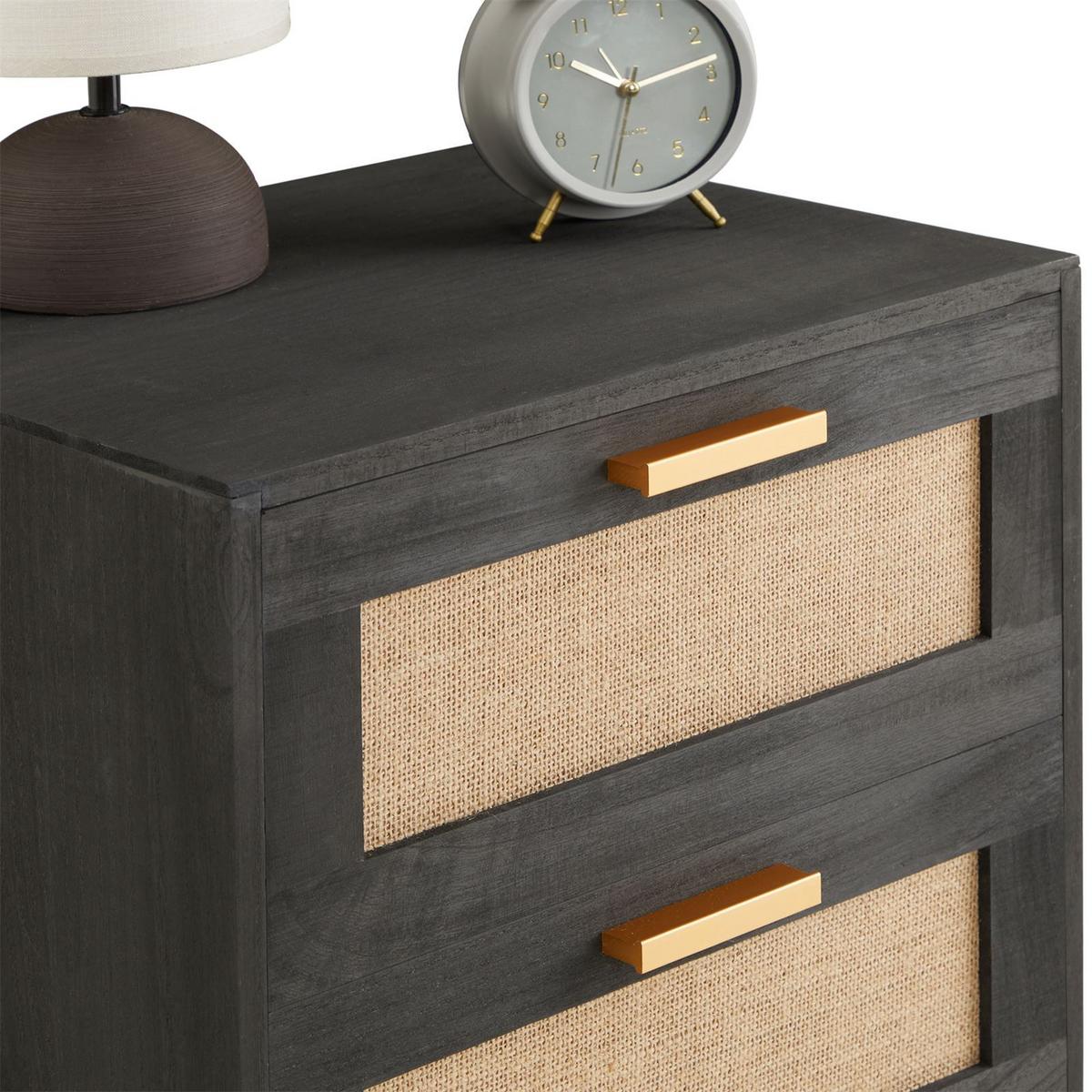 NACHTTISCH WAMAN schwarz - Schwarz, Holz (40/57/36cm) - CARO-Möbel