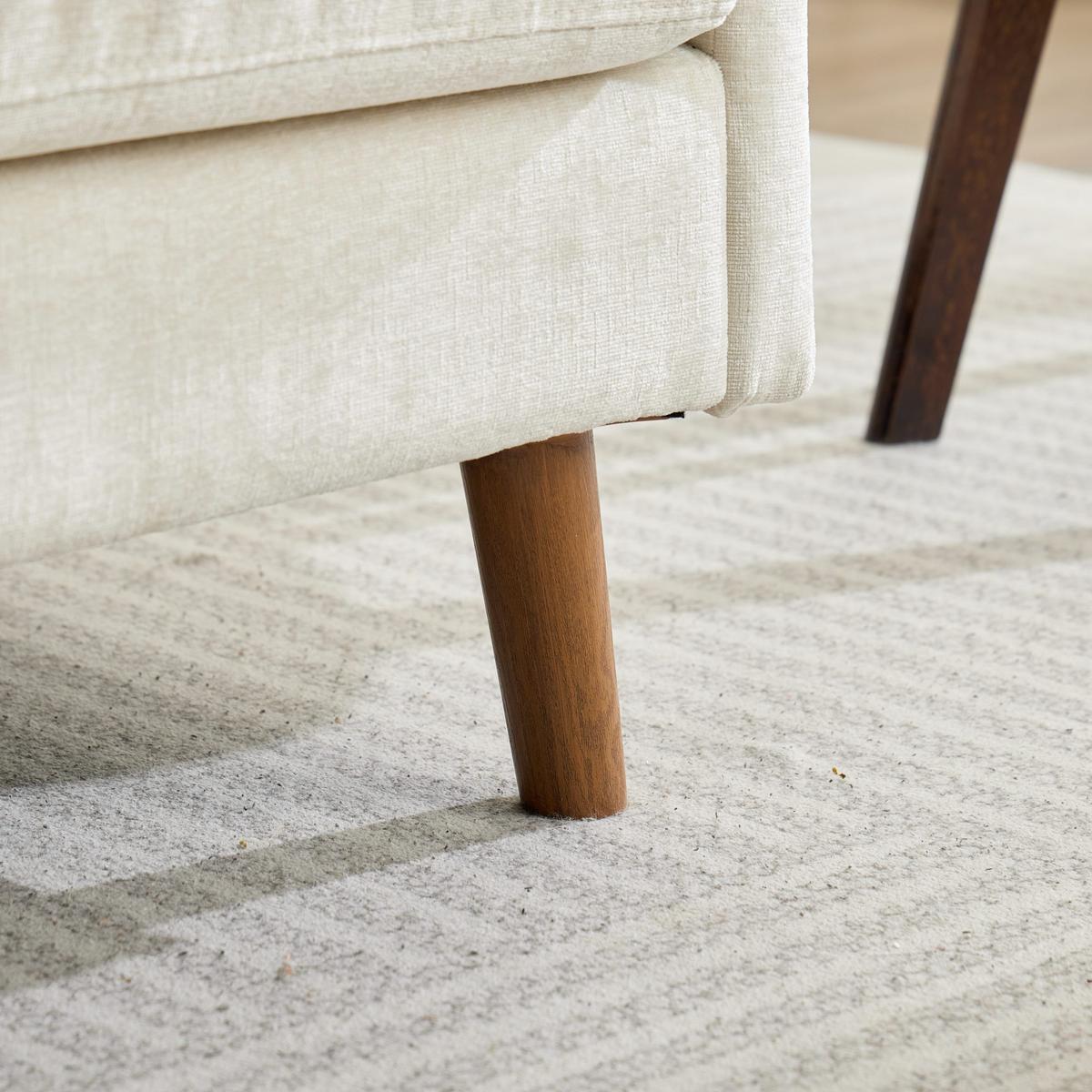 2-SITZER-SOFA aus beigem chenille, kompakt und platzsparend - Beige, Textil (70/85/124cm) - Urban Meuble