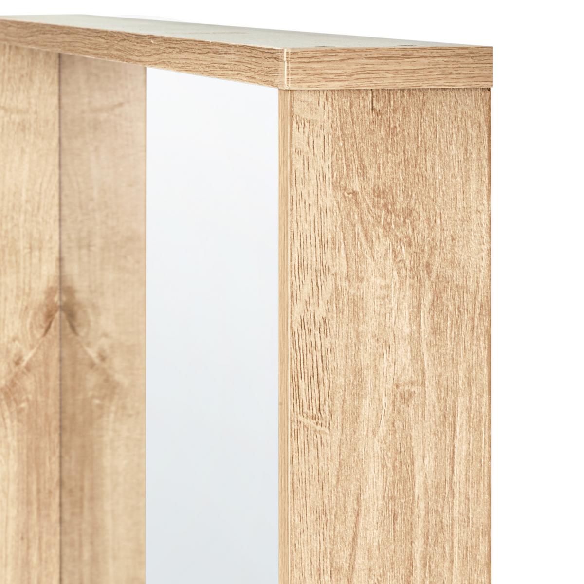 WANDSPIEGEL 80/65 cm Hellbraun Rosell - Braun, Holzwerkstoff (80/65/8cm) - Beliani