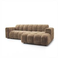 ECKSOFA TISI Beige Chenille - Beige, Holz (274/165cm) - MASSENO
