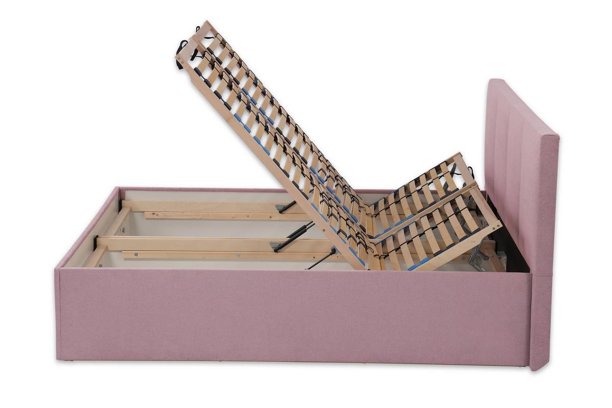 POLSTERBETT Dalas Rose 160 x 200 x 40 cm Bettkasten Mit hochwertiger Matratze H2 (bis 100 kg) und Lattenrost - Rosa, Holz (160/200cm) - Halmon Schlafkomfort Betten 
