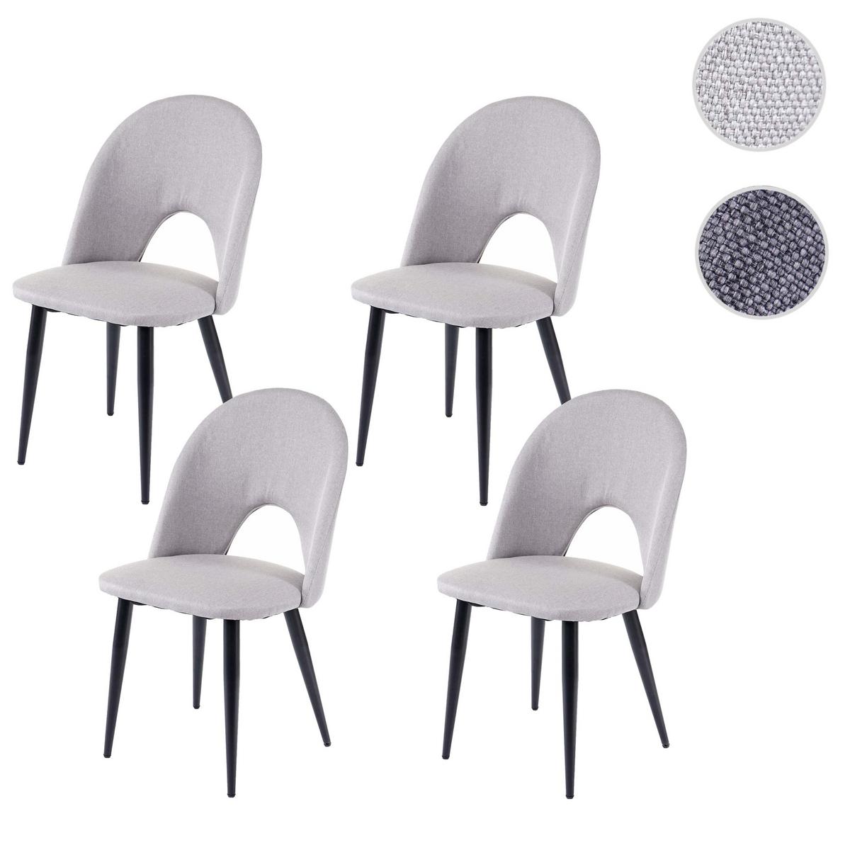 ESSZIMMERSTUHL Hellgrau 4er-Set - Hellgrau/Grau, Textil (49/85/53cm) - MCW