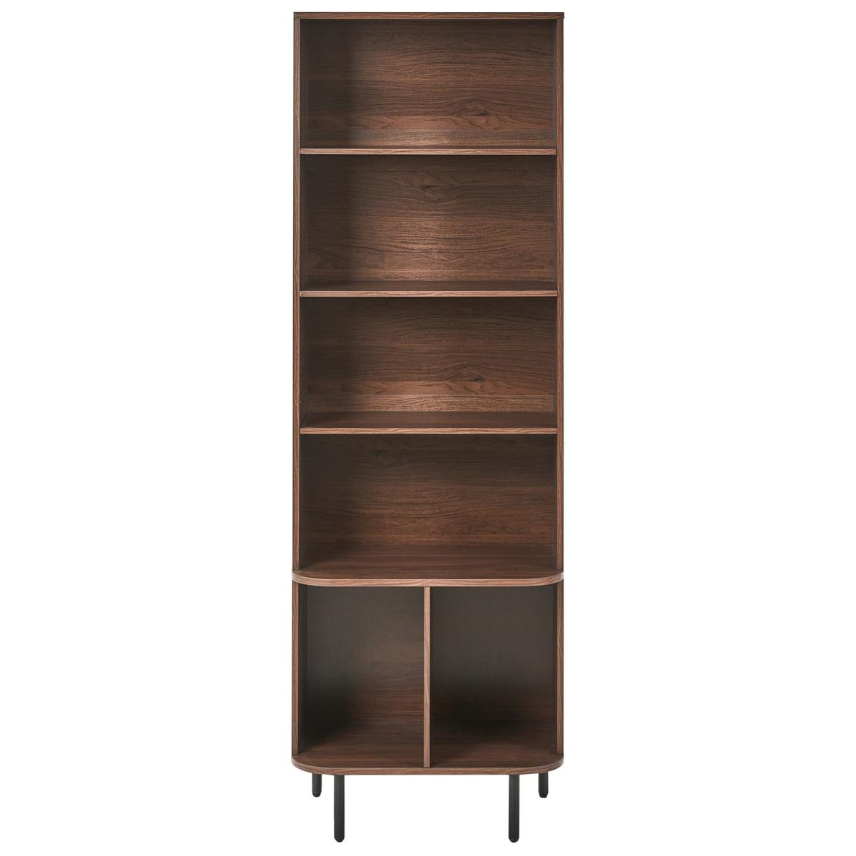 BÜCHERREGAL mit 6 Ebenen 180 cm Dunkelbraun Bradley - Dunkelbraun, Holzwerkstoff (60/180/40cm) - Beliani