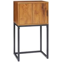 KONSOLENTISCH, Flurtisch mit Schrank, Sofatisch im Industriedesign für Eingang - Naturfarben, Holzwerkstoff (40/30/76cm) - HOMCOM