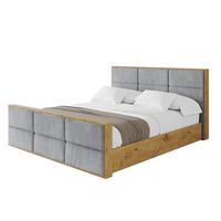 POLSTERBETT mit Bettkasten, Fußteil und Lattenrost, Boxbett ohne Matratze - ENZO1-Z 180x200 Grau - Grau, Holzwerkstoff/Textil (180/200cm) - ALTDECOR