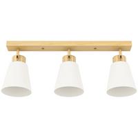 DECKENLAMPE Stahl Glas Naturholz - Naturfarben, Metall (55/13/20cm) - HOMCOM