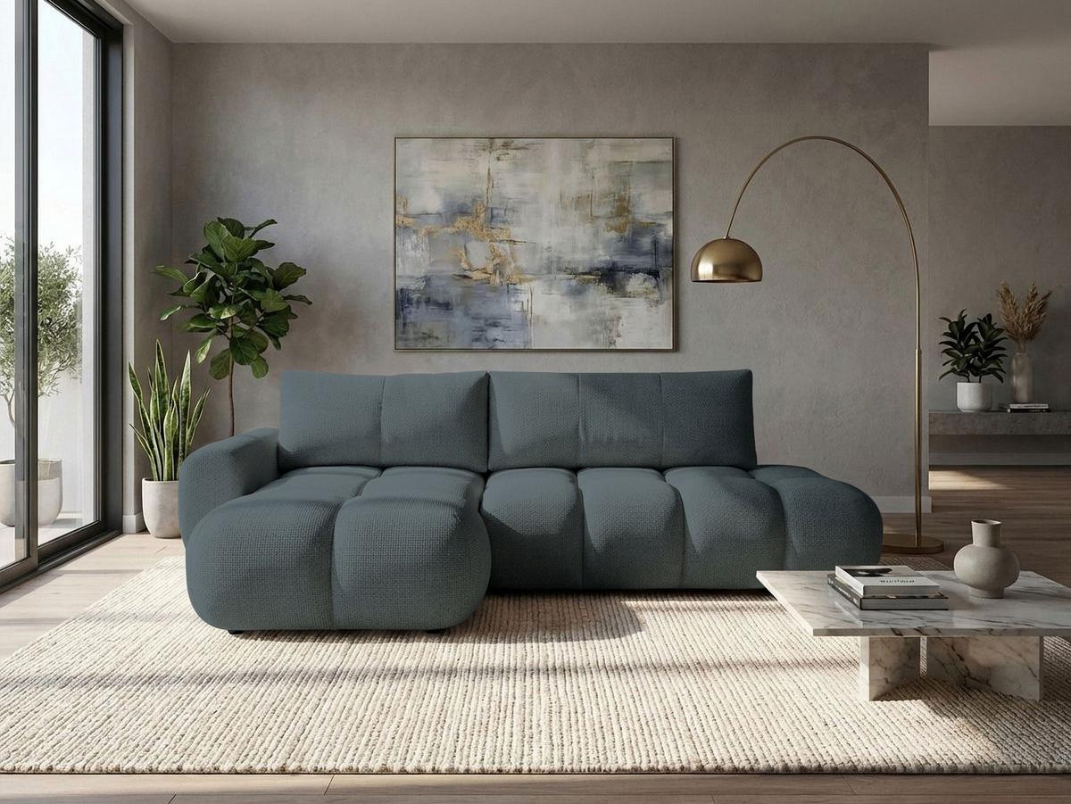 ECKSOFA Mitto O, Seite: Links - Blaugrau/Schwarz, Holz/Kunststoff (285/172cm) - MIRJAN24