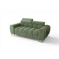 SOFA 2-sitzer Bastien In Stoff Terra - Grün, Holzwerkstoff/Textil (195/95/97cm) - Fun Möbel