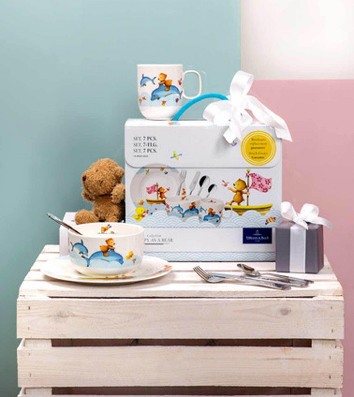 KINDERGESCHIRR Happy as a Bear bunt 7er Set - Multicolor, Keramik/Metall (2/2/2cm) - Villeroy & Boch
