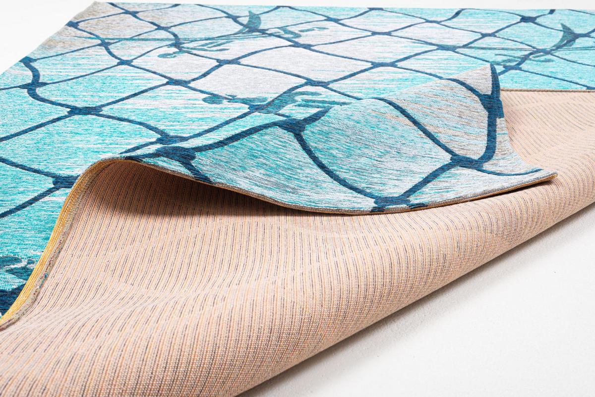 FLACHWEBTEPPICH Keitum 160x230 cm - Türkis, Textil (160/160cm) - Sansibar SYLT