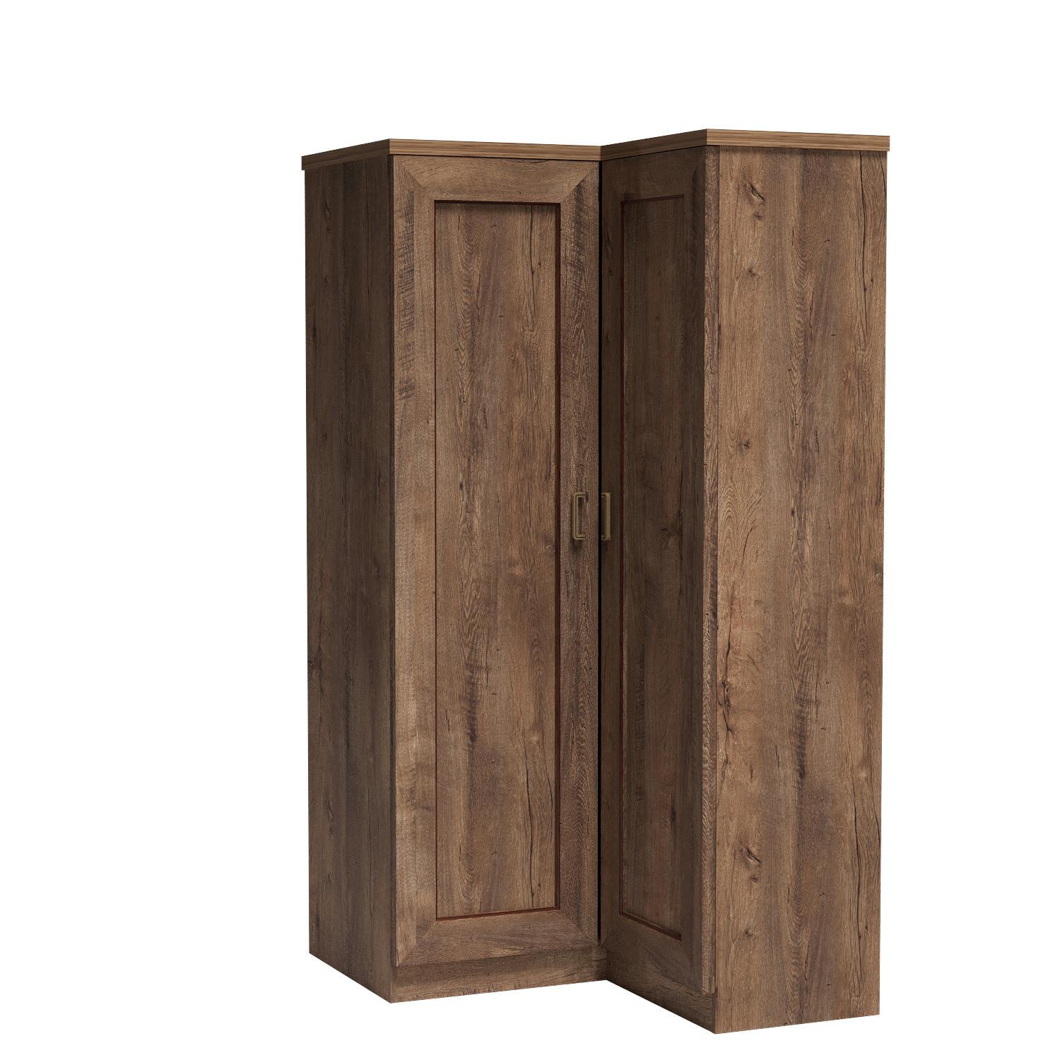 DREHTÜRENSCHRANK UDINE 110/190/57 cm 2-türig Braun - Braun, Holzwerkstoff (110/190/57cm) - MASSENO