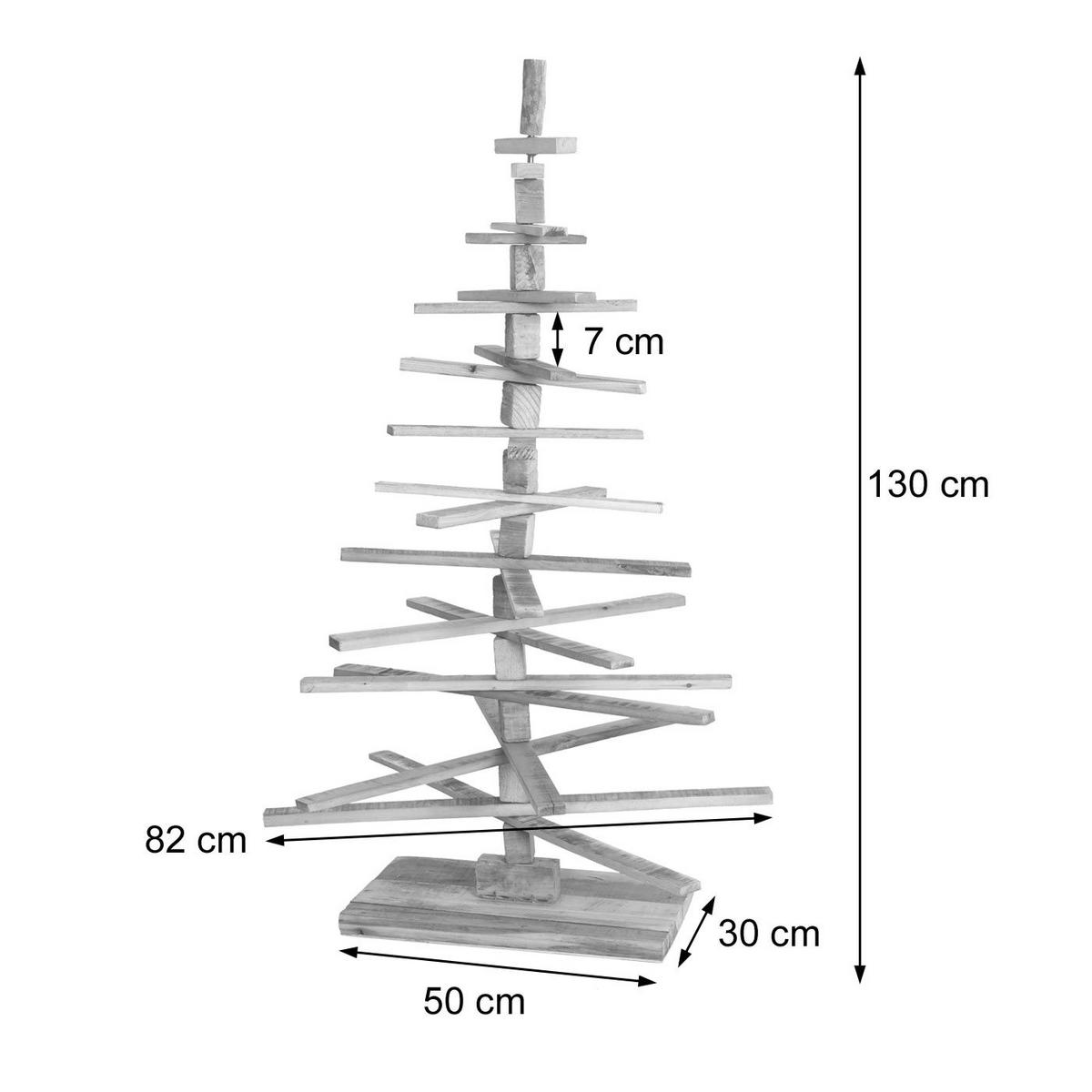 DEKO-WEIHNACHTSBAUM Weiß - Weiß, Holz (130cm) - MCW