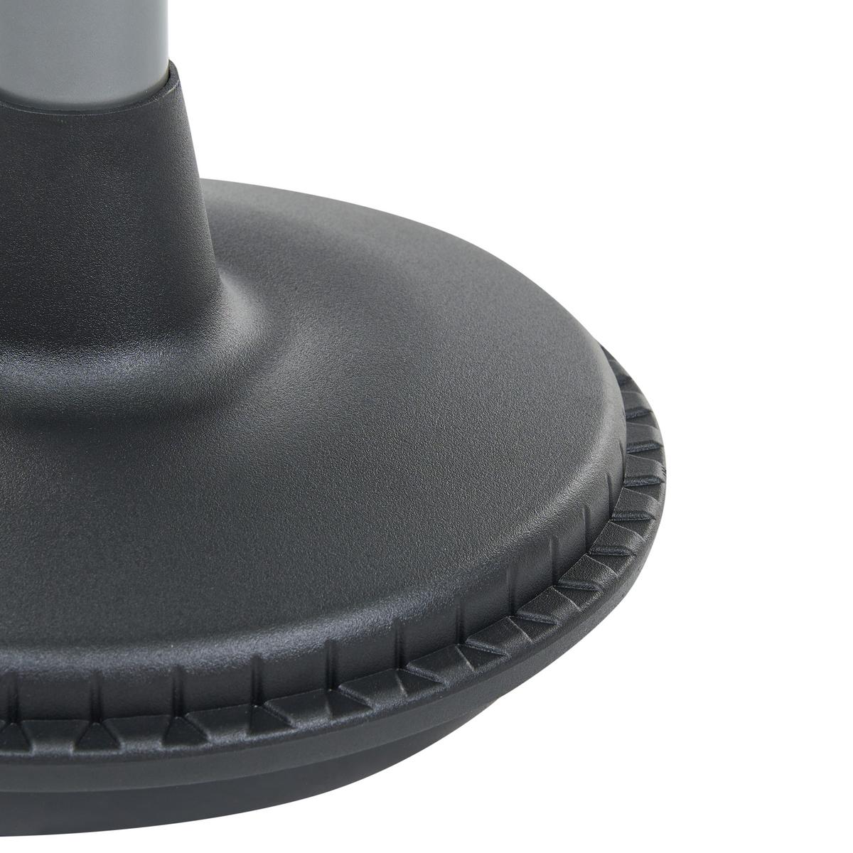 WACKELHOCKER Stoff Grau Estell - Dunkelgrau/Schwarz, Kunststoff (33/63/33cm) - Beliani