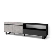 LOWBOARD, Zementgrau, 200/35/57cm - Hellgrau/Grau, Holzwerkstoff (200/57/35cm) - Skraut Home