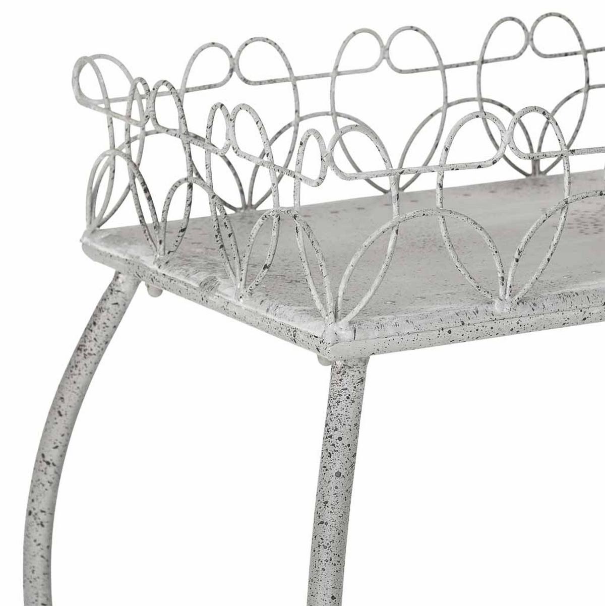 KONSOLENTISCH aus Metall, 77x38x84cm - Grau, Metall (38.1/76.84/84.46cm) - Wanderlust