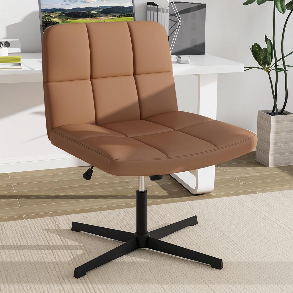 BÜROSTUHL Braun - Braun, Kunststoff (69/89/64cm) - COSTWAY