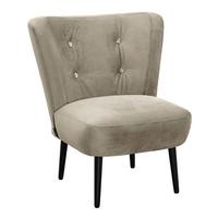 COCKTAILSESSEL Kayleigh Samtvelours sahara - Sahara, Kunststoff (68/80/69cm) - 58aufmkessel