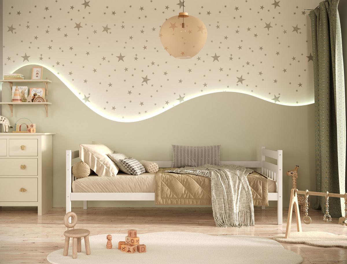 KINDERBETT Dawid mit Matratze 90/180 Weiß 90/180 - Weiß, Holz (90/180cm) - RAUMHIRSCH FURNITURE