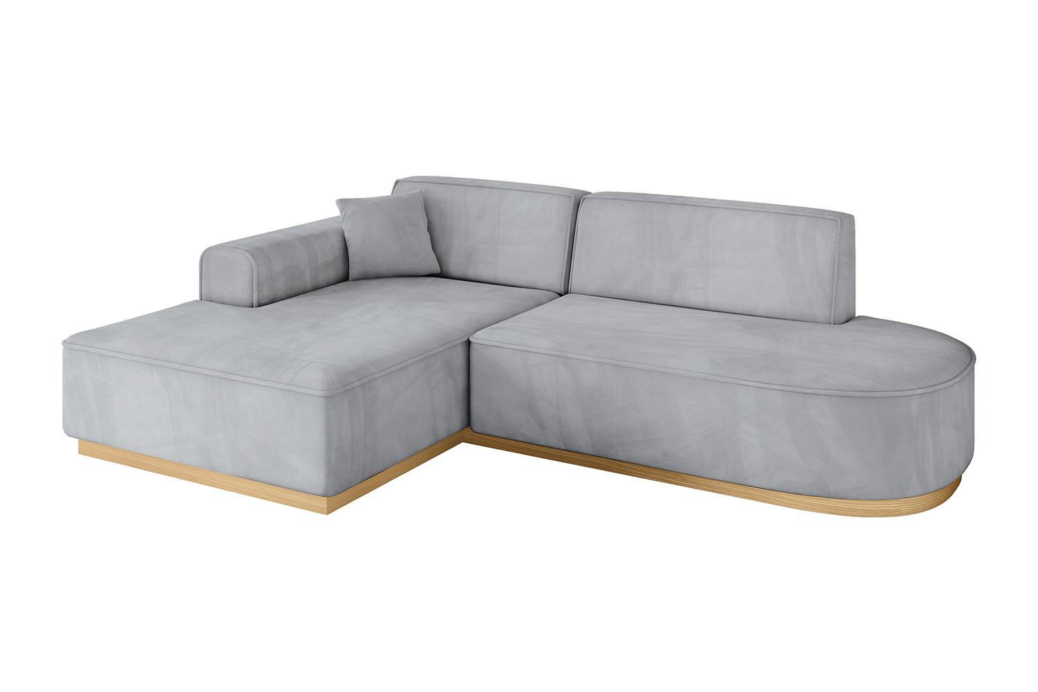 ECKSOFA Ottomane Links IREA-L1-v2 - 232x165x80 cm Grau - Titanfarben, Holzwerkstoff/Textil (232/165cm) - ALTDECOR