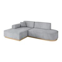 ECKSOFA Ottomane Links IREA-L1-v2 - 232x165x80 cm Grau - Titanfarben, Holzwerkstoff/Textil (232/165cm) - ALTDECOR