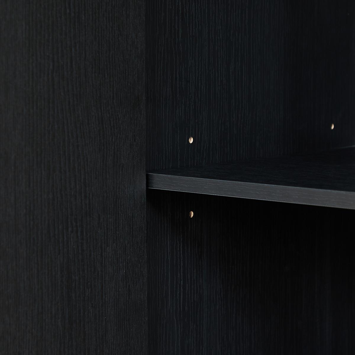 SIDEBOARD Schwarz XL 169 cm mit elegantem Bogendesign & Gold-Akzenten - Schwarz, Holzwerkstoff (169/80/40cm) - Urban Meuble