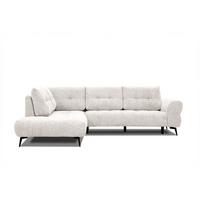ECKSOFA SALVINI 5-Sitzer, ecru - Ecru/Schwarz, Holzwerkstoff/Textil (158/292cm) - Wozimo