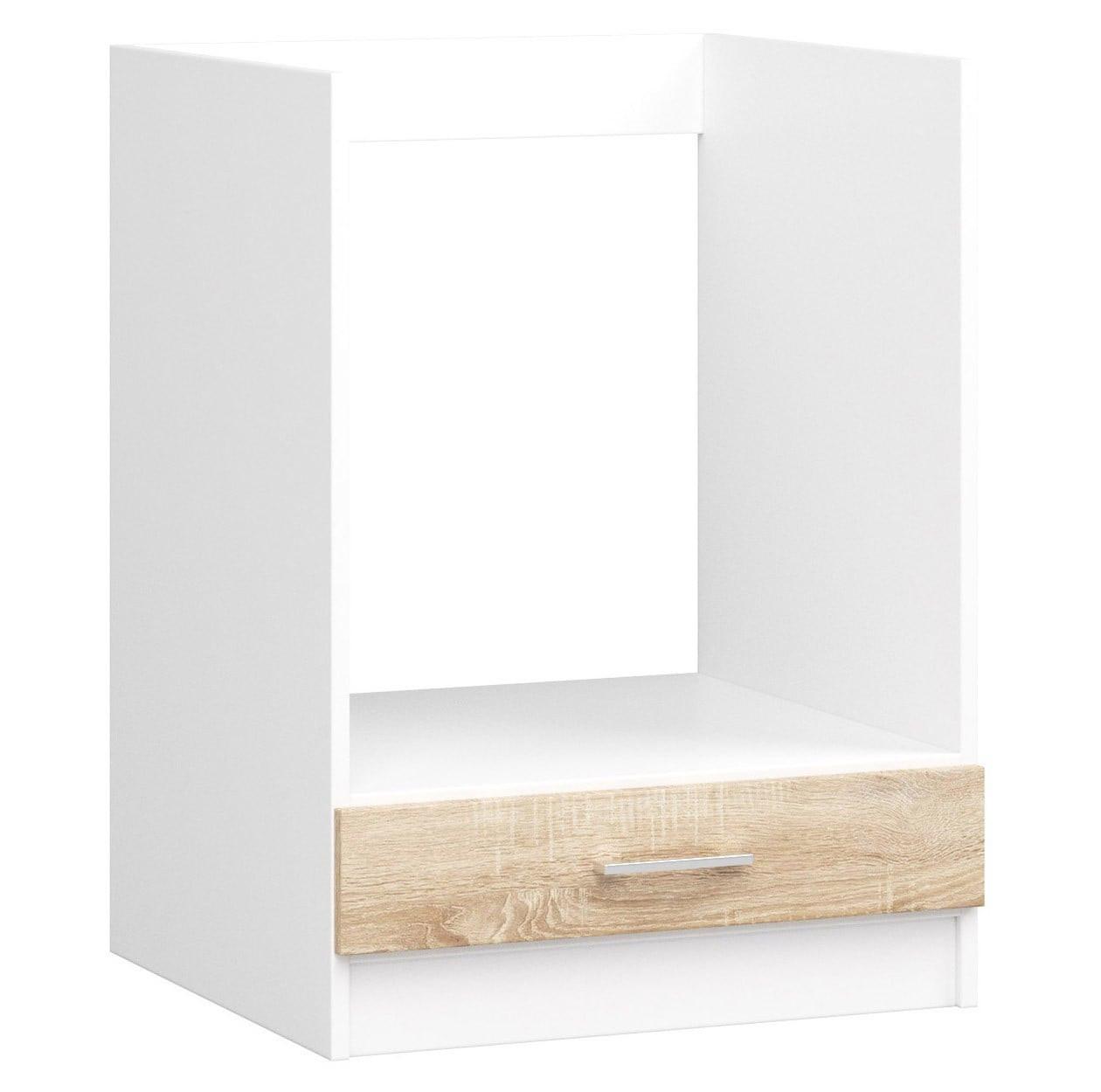 UNTERSCHRANK Weiß, Eiche Sonoma 82/60/55 - Weiß, Holzwerkstoff (60/82/55cm) - RAUMHIRSCH FURNITURE