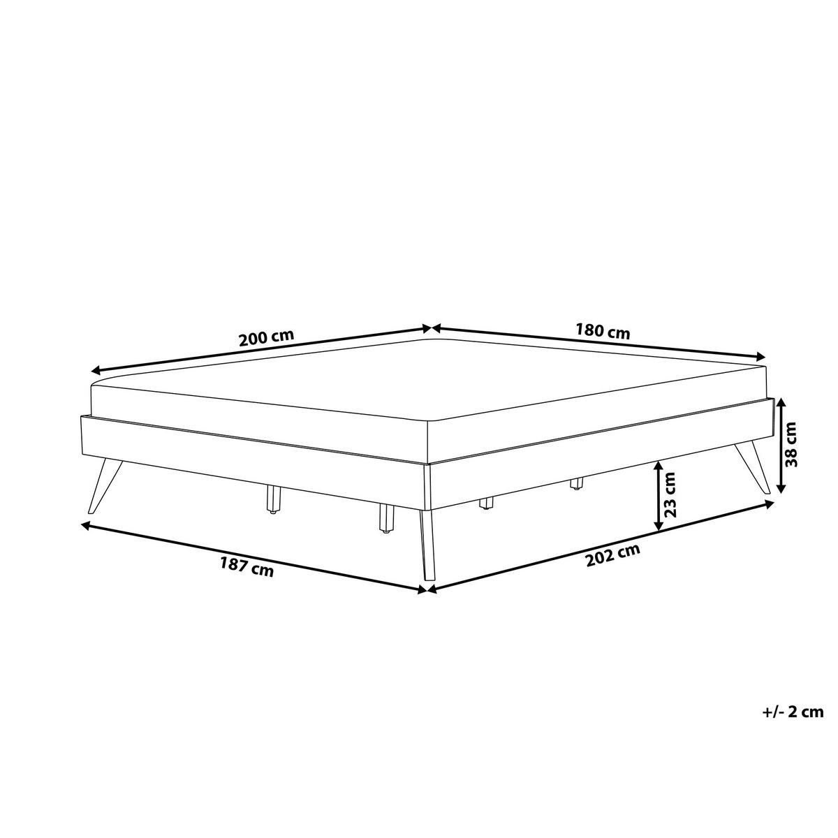 BETT mit Lattenrost 180x200 cm Weiß Berric - Weiß, Holzwerkstoff (180/200cm) - Beliani