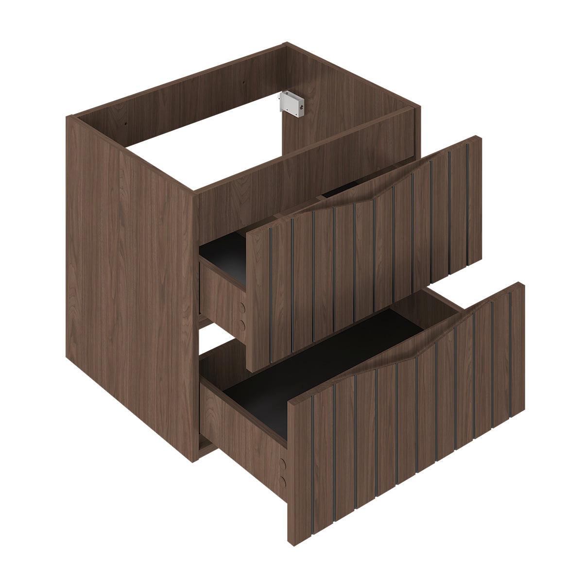 WASCHTISCH 60cm Siena Holz und Schwarz - Schwarz, Holzwerkstoff (60/50/45.8cm) - Petits-meubles