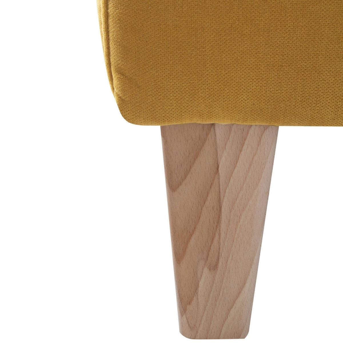 SESSEL Karol Bezug Veloursstoff Buche natur / mais - Gelb, Kunststoff (71/81/70cm) - 58aufmkessel