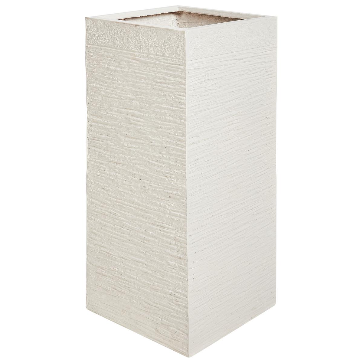 BLUMENTOPF Beige Dion - Beige, Naturmaterialien (60cm) - Beliani