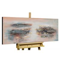 ACRYLBILD HANDGEMALT 120/60 cm - Beige/Grau, Holz/Textil (120/60cm) - KUNSTLOFT