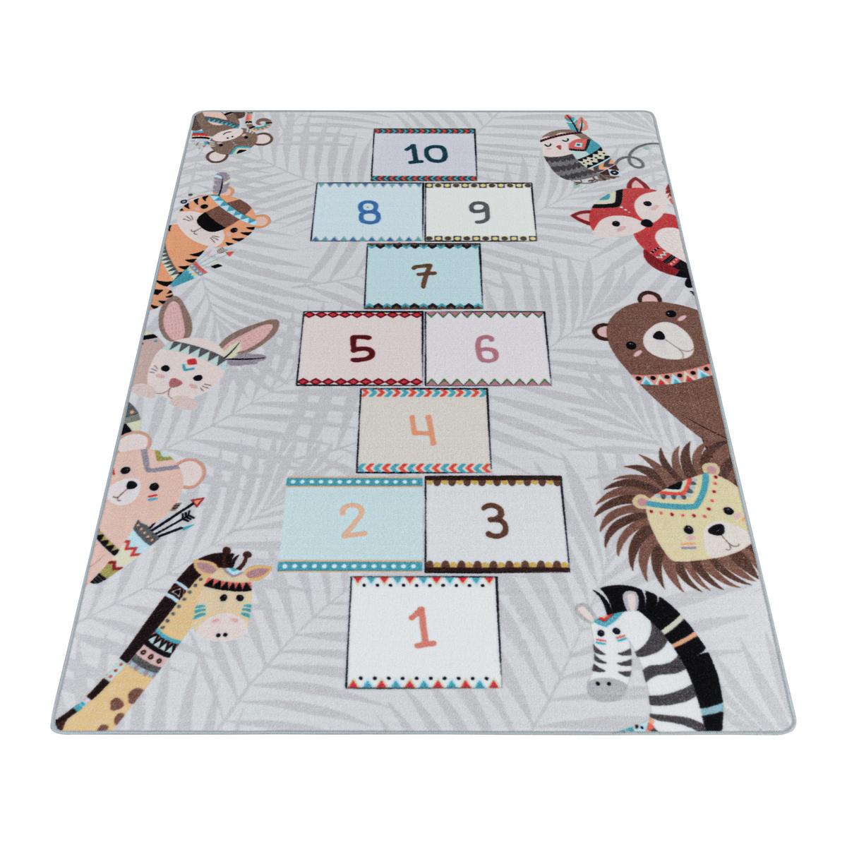 SPIELTEPPICH TRAUN in Grau, als Hüpfspiel, 120 x 170 cm - Grau, Textil (170/120cm) - KADIMA DESIGN