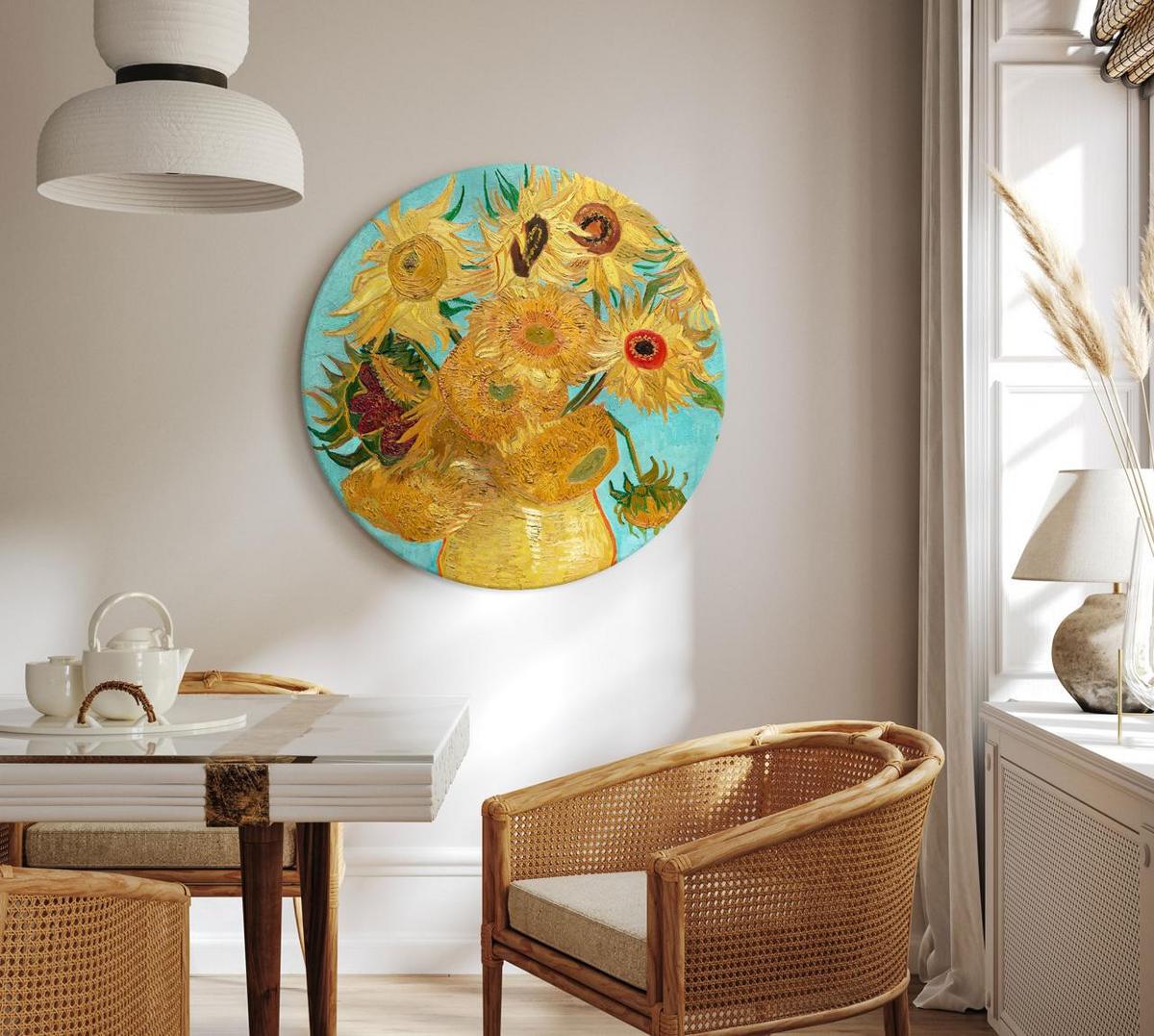 RUNDES BILD Bunt 60/60 cm - Multicolor, Textil (60/60cm) - KUNSTLOFT
