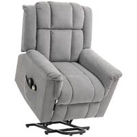 RELAXSESSEL Fernsehsessel Elektrisch Verstellbar Massagesessel mit Aufstehhilfe - Dunkelgrau, Textil (85/104/91cm) - HOMCOM