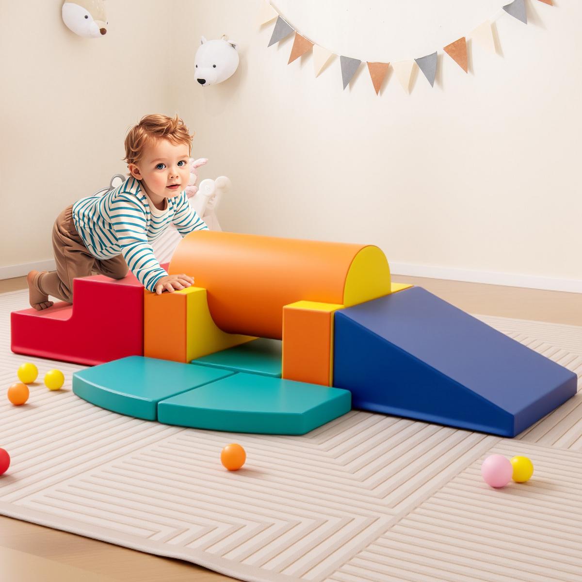 SCHAUMSTOFFBLOCK Farbig (10-teilig) - Multicolor, Kunststoff (50/25/50cm) - COSTWAY