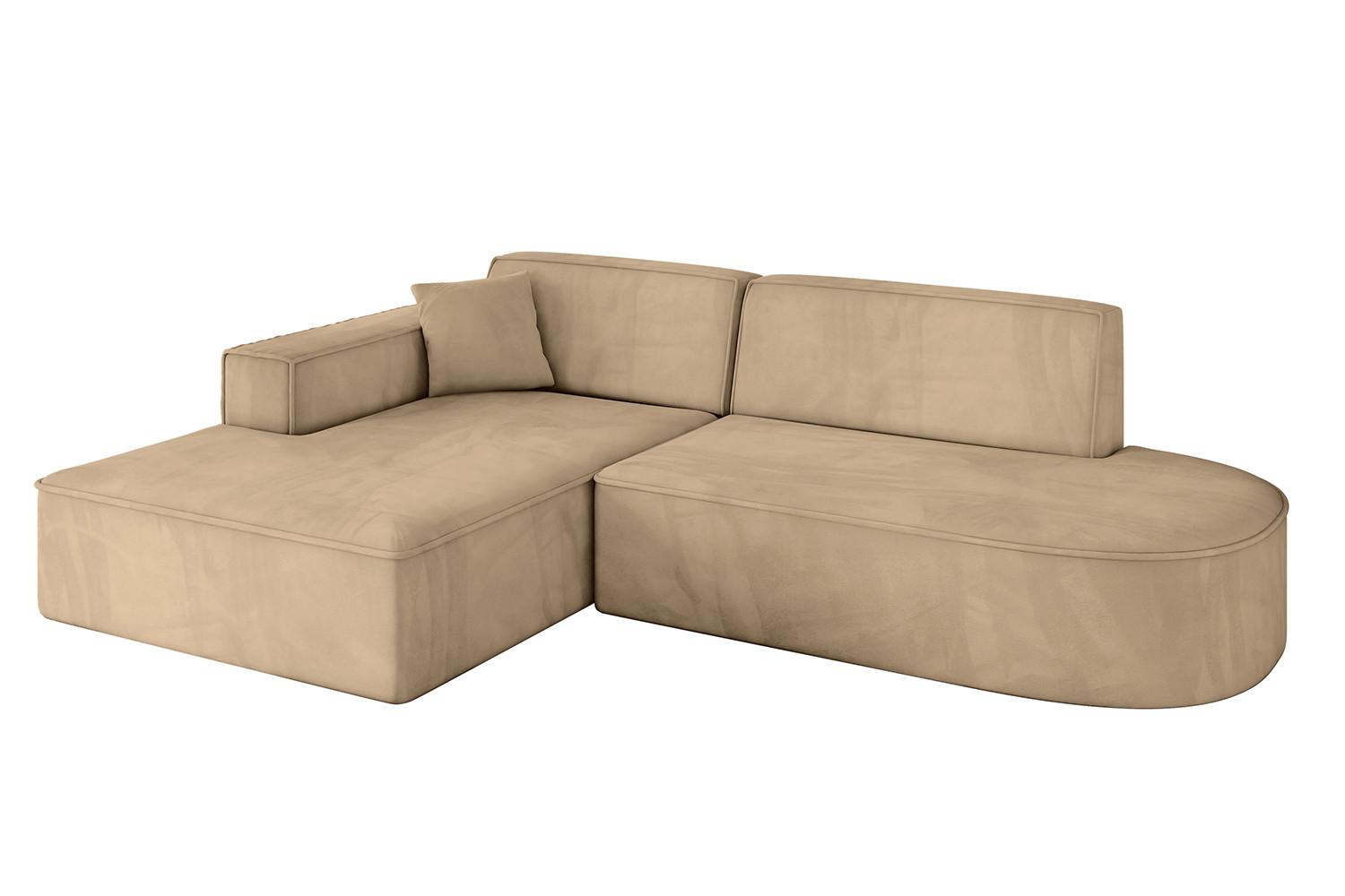 ECKSOFA Ottomane Links IREA-L1-v4 - 234x171x79 cm Beige - Beige, Holzwerkstoff/Textil (234/171cm) - ALTDECOR