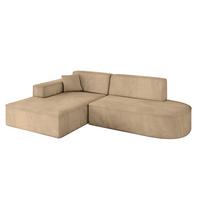 ECKSOFA Ottomane Links IREA-L1-v4 - 234x171x79 cm Beige - Beige, Holzwerkstoff/Textil (234/171cm) - ALTDECOR