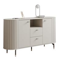 KOMMODE geriffelt, mit Fach, Kaschmir - Kaschmir, Holzwerkstoff (150/81/40cm) - Idohome