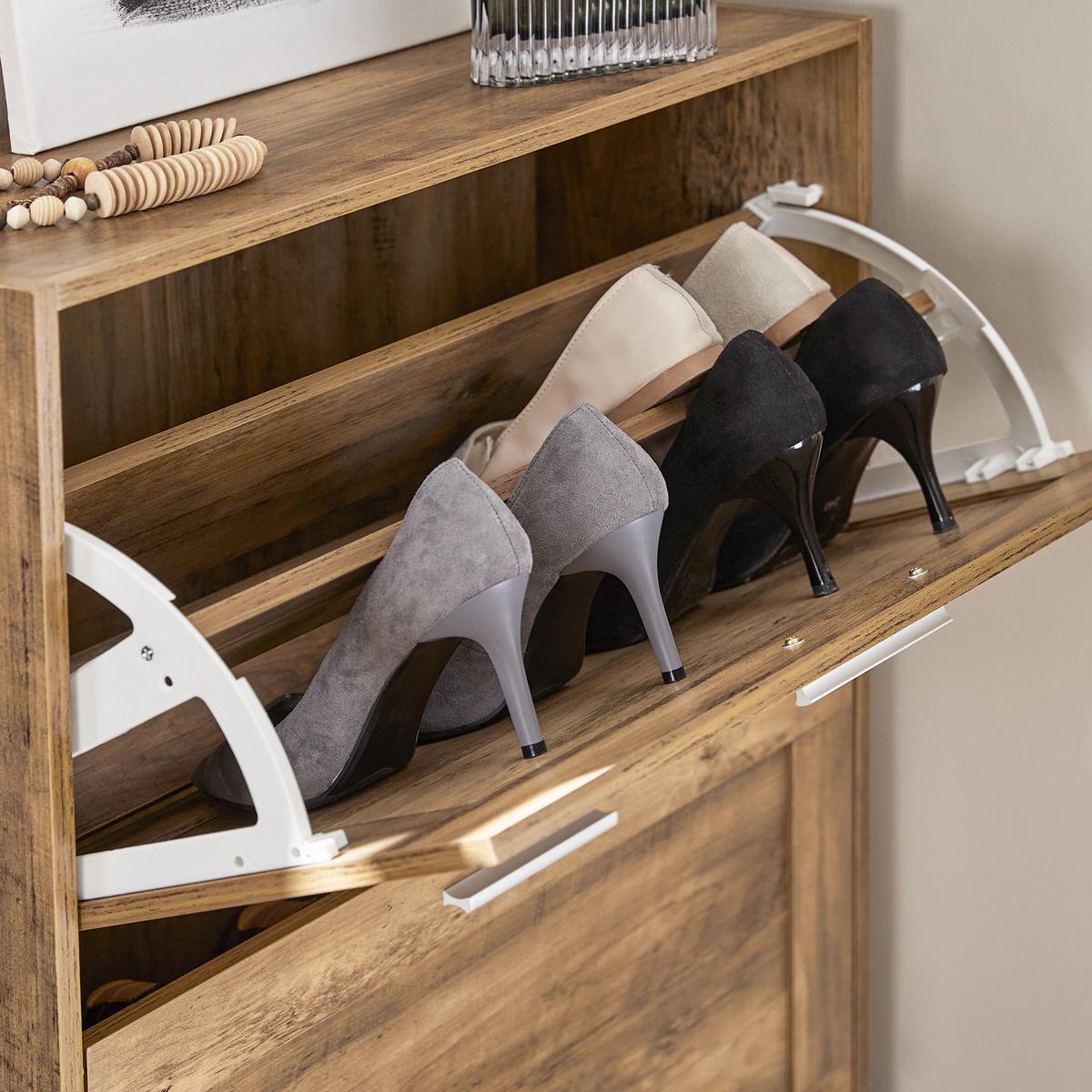 SCHUHSCHRANK Braun - Braun, Holzwerkstoff (60/79/23cm) - SoBuy