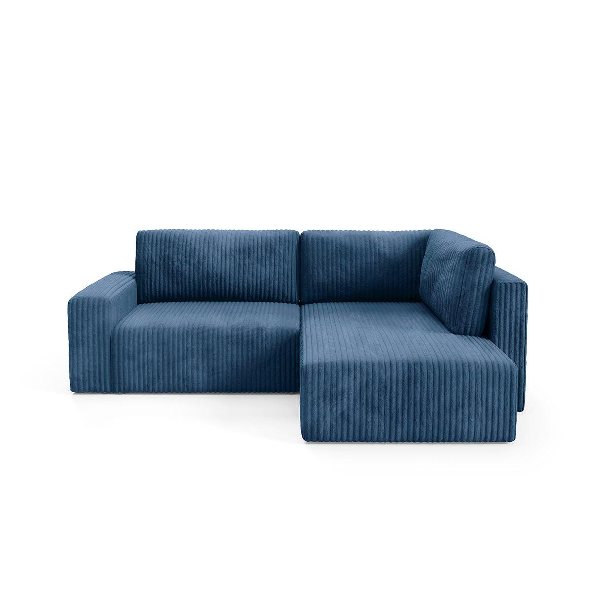 ECKSOFA Angela 4 Sitzplätze Marineblau - Blau, Holz (245/182cm) - Petits-meubles