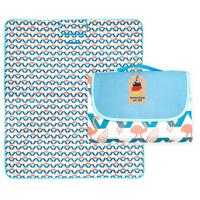 PICKNICKDECKE im Flamingo Design - Blau, Kunststoff (145/199cm)