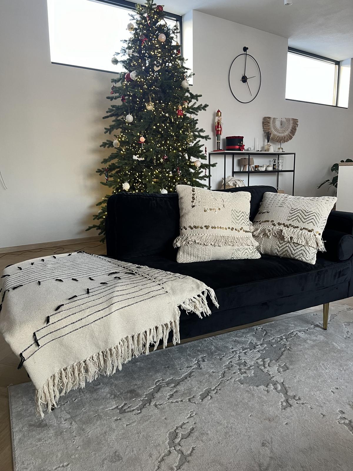 CHAISELONGUE Samtstoff schwarz rechtsseitig Miramas - Goldfarben/Schwarz, Textil (171/63/79cm) - Beliani