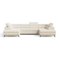 ECKSOFA U Argon Beige - Beige/Schwarz, Holz/Textil (322/190cm) - Graingold