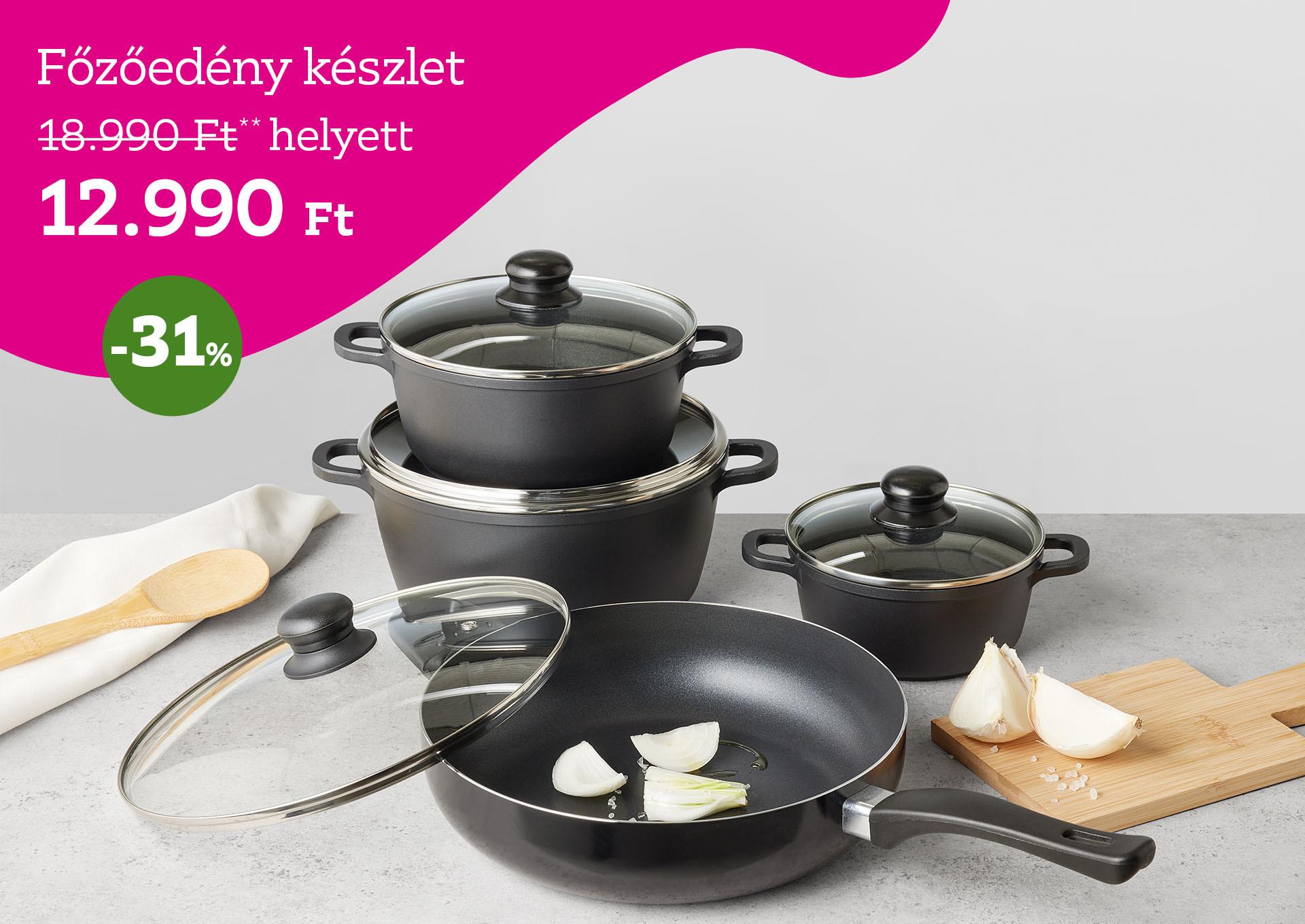 Főzőedény MIA 18990 Forint helyett 12990 Forint, kedvezmény mértéke 31%