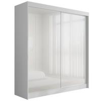 KLEIDERSCHRANK PEKA - 200 cm - Weiß - Weiß, Holzwerkstoff (200/215/61cm) - ALTDECOR