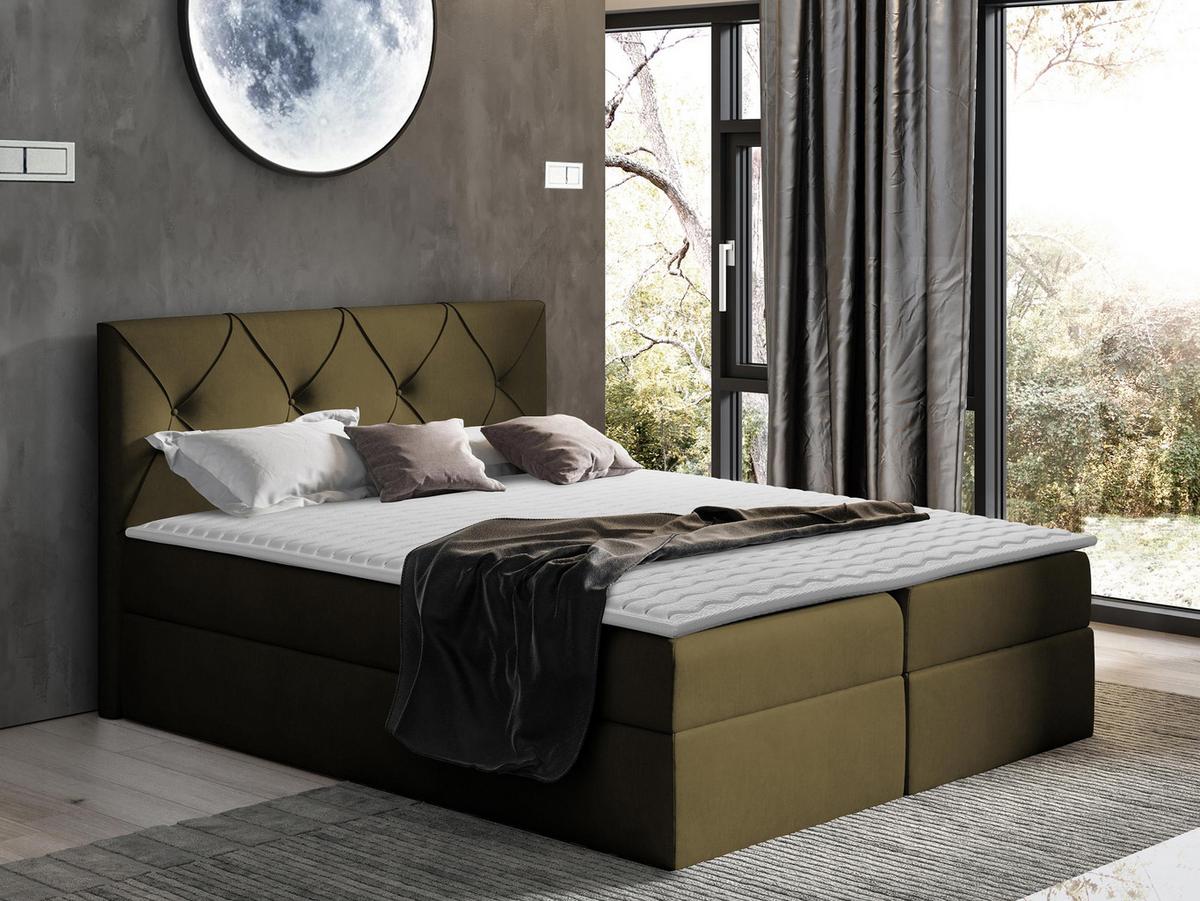 BOXBETT Crystal - H3 - Grün, Holz (140/200cm) - MIRJAN24