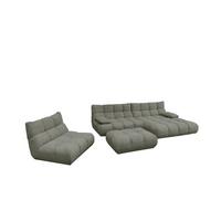 SITZGRUPPE VIVIEN 3ER SET Grün Cord (1er-Set) - Olivgrün/Grün, Kunststoff/Textil (359/85/510cm) - KAWOLA